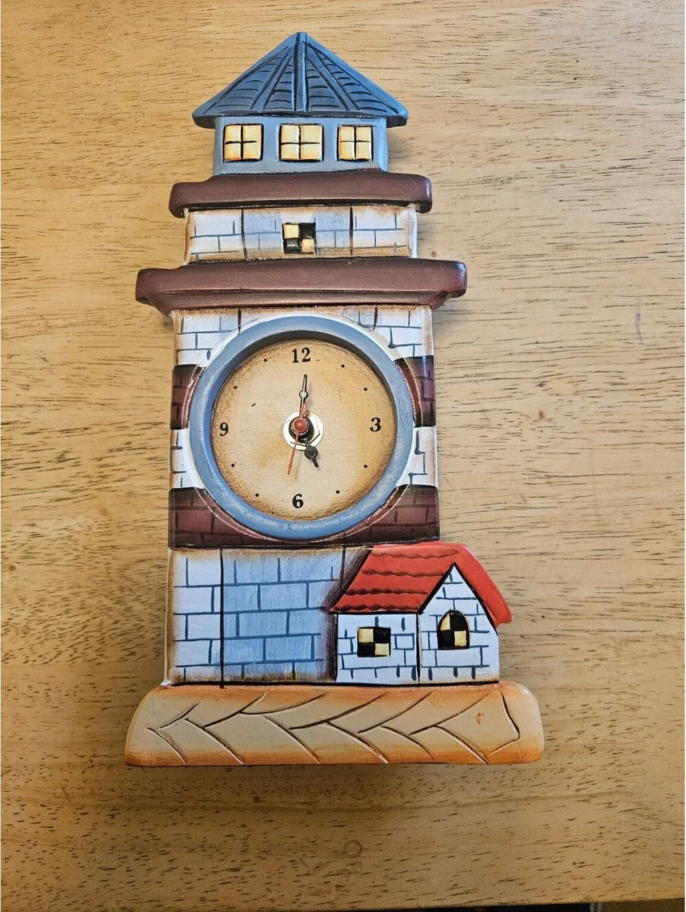 Vtg Lighthouse Quartz Clock 10